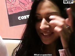 Brunette sweetie Elizabeth gets turned on then skull fucked