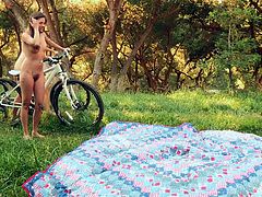 It's a perfect day for a picnic and why not, some hot lesbian action. These three girls are ridding their bikes and finally, arrive to a place where they can relax and enjoy each other's hot bodies. Blonde, brunette and redhead, each one of the girls are special and the way they kiss and lick pussy, so fucking hot