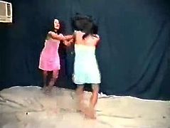 Asian girls battle it out in nighties