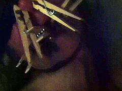 angel chokes and cums