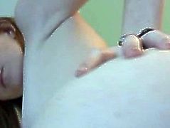 Beautiful White Teen Masturbates Pink Pussy