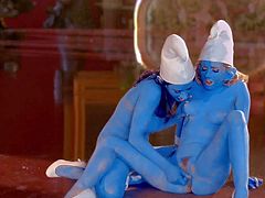 Lexi Belle and Charley Chase as Smurfette and Sassette Smurf have lesbian sex in this outstanding parody. Blue girls show off their sexy bodies and play with each others lovely pussies.