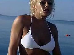 Trish Stratus - Divas In Hedonism White Bikini