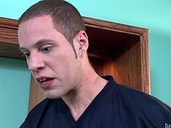 Watch this hor brunette getting fucked in her wet pussy by this muscular guy with his large and fat cock in Fame Digital sex clips.