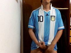 Mexican guy wanking on skype