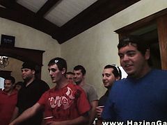 Straight college teens humiliated for their initiation