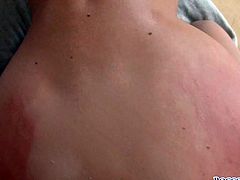 Sultry blonde girl bends over the couch getting screwed hard doggy style. Butt plug lover begs her man to fuck her ass hard. So handsome dude with massive hard dick enters her anus from behind. He fucks her brains out.