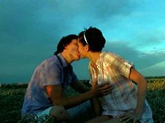 As the sun sets, you can see a provocative brunette teen belle getting naked before giving her man some head. Then she's ready to get on all fours and be plowed deep and hard in the middle of the fields.