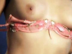 Celeste Star with tiny breasts and bald bush cant live a day without playing with herself