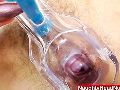 Naughty Head Nurses brings you an exciting free porn video where you can see how this wild mature nurse makes her hairy cunt explode of pleasure with a speculum.