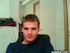 Cute guy in amateur webcam show