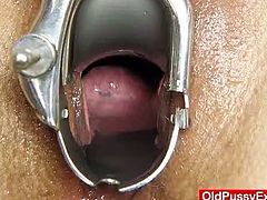 Old Pussy Exam brings you a hell of a free porn video where you can see how a nasty redhead mature enjoys her kinky visit to the doctor and get her cunt examined.