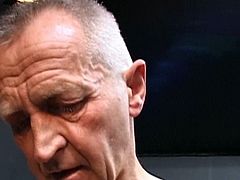 Skinny old douchebag still rocks the show with his boner. Young brunette darling gives her old man a blowjob and gets her teeny coochie fucked doggystyle.