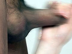 Asuka Mimi is a charming porn model with smooth pale skin and fine tits. Asian hussy gives amazing blowjobs sucking and stroking two small hairy dicks.