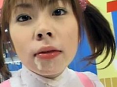 Cute japanese teen gets ravaged in hardcore before having her sweet face covered in cream