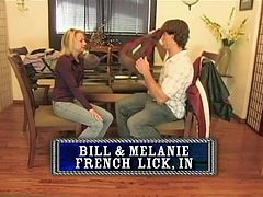 Everyone enjoys a hard fuck or a light bondage at home, like these ones. Bill and Melanie are trying bondage, after Melanie gave her man a short suck she stays on her back with her hands and legs tied as her man fucks her. On the other hand Kyle and Samantha are trying a hard fuck and they're loving it!