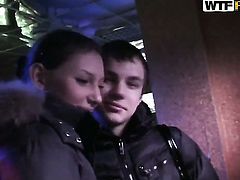 Brunette asks her man to bang her sweet mouth