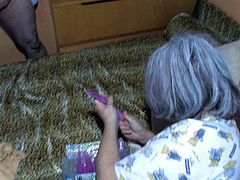 Old granny sex video featuring mature woman Katerina. She is pleasing her loose punani with smooth dildo. This makes her mate go hard. He wanks while watching her.