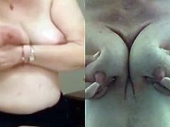 BBW Wife Clair - Wife's Tits Hubby's Tits Composite
