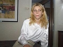 Slim blonde enjoys cock in her tight holes during nasty casting porn scene