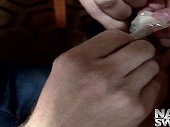 Muscular gay hunk gets his mouth banged into ecstasy in this nasty free porn video set by Naked Sword. He definitely knows how to give great head and provoke!