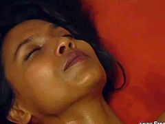 Oily Asian fingered in erotic massage as this horny masseur gets really lucky. Not only he fondles her sexy body but his fingers get inside that wet pussy for one amusing relaxation adventure.