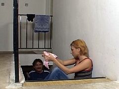 Oldje brings you an exciting free porn video where you can see how a young blonde cleaning lady rides an old dude's hard cock til she reaches a massive orgasm.