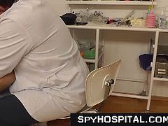 Spy Hospital brings you a hell of a free porn video where you can see how a horny gyno patient gets caught on a naughty spy camera while assuming very hot poses.