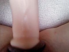 pierced pussy dildo play