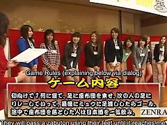 Subtitled bottomless Japanese embarrassing group game