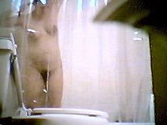 Hidden cam - Pregnant woman in shower