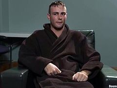 Get excited watching these homosexuals having a bondage party in the locker room before going hardcore while they have a steamy bath.