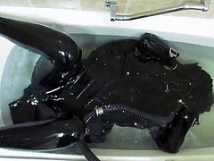 Rubber Girl In The Bath.