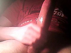 solo wanking in my room with spit