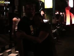 Brunette cant resist guys hard boner and takes it in her mouth