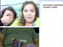 2 hot turkish ladies laugh at my size on cam