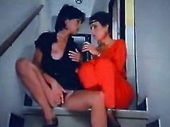 Incredibly fuck starving hootchie posed on stairs and spreaded her legs wide. Her kinky kooky gave her cool bottle of wide. They used it as a fuck toy to cool down that hot blooded twat. Look at this dirty sluts in The Classic Porn sex video!