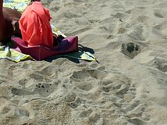 sunbathing topless