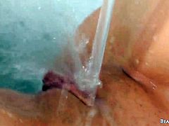 Beata gives a closeup view of her pussy hole as she masturbates