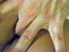 An amateur MILF takes off her clothes and gets her ass licked in close-up scenes. A guy also fingers her ass and cums in the mouth.