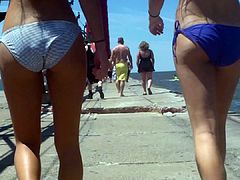 Candid Beach Bikini Butt Ass West Michigan Booty Tall Thin