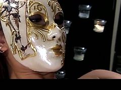 This Asian bombshell has her lover wearing a mask and laying back for some intense action. Loni get's her lover's tits nice and wet by giving them a good lick. She even bites her nipples, before pinching those pussy lips together and inserting a big pink dildo inside of Kimmy's vagina.