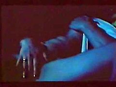 Horny and filthy bitch with nice body and light hair spreads her legs and tickles her clit on the bed. Have a look at this chick in The Classic porn sex clip.
