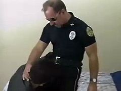 Cop Daddy Erik sucked by Boy