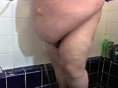 Fat guy in the shower #8