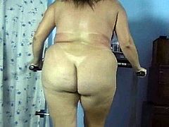 Mature Butt Naked Big Ass Treadmill Workout