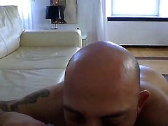 Naughty Milla Yul is tempting Omar Galanti with deep anal toying after giving him a wet fellatio
