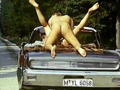 The driver just came out from the bushes with this miss, surely the nature called them both. After that he started the car and kept on driving, while the slutty miss continued her action with a guy, on the car. They don't made porn like this anymore, crazy and filthy, how we like it! Enjoy some more!