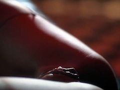 Appealing brunette chick with smoothly shaved pussy is getting eaten out in high quality sex video. She is then penetrated missionary style.