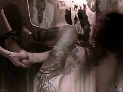 Those full bosomed lusty hotties gave each other awesome cunnilingus. Later they set to play with that massive staff cock. Have a look at these amazing FFM fuck in Fame Digital porn clip!